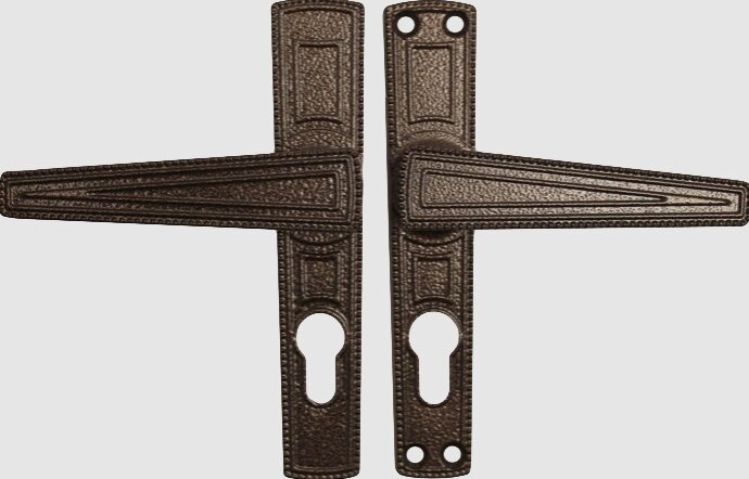 фото Ручки на планке Зенит к замку ЗВ 4-3.01 (Медь)