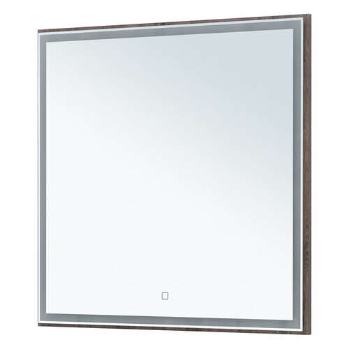 Зеркало с подсветкой 80х80 см в раме дуб веллингтон Lavelly Cube