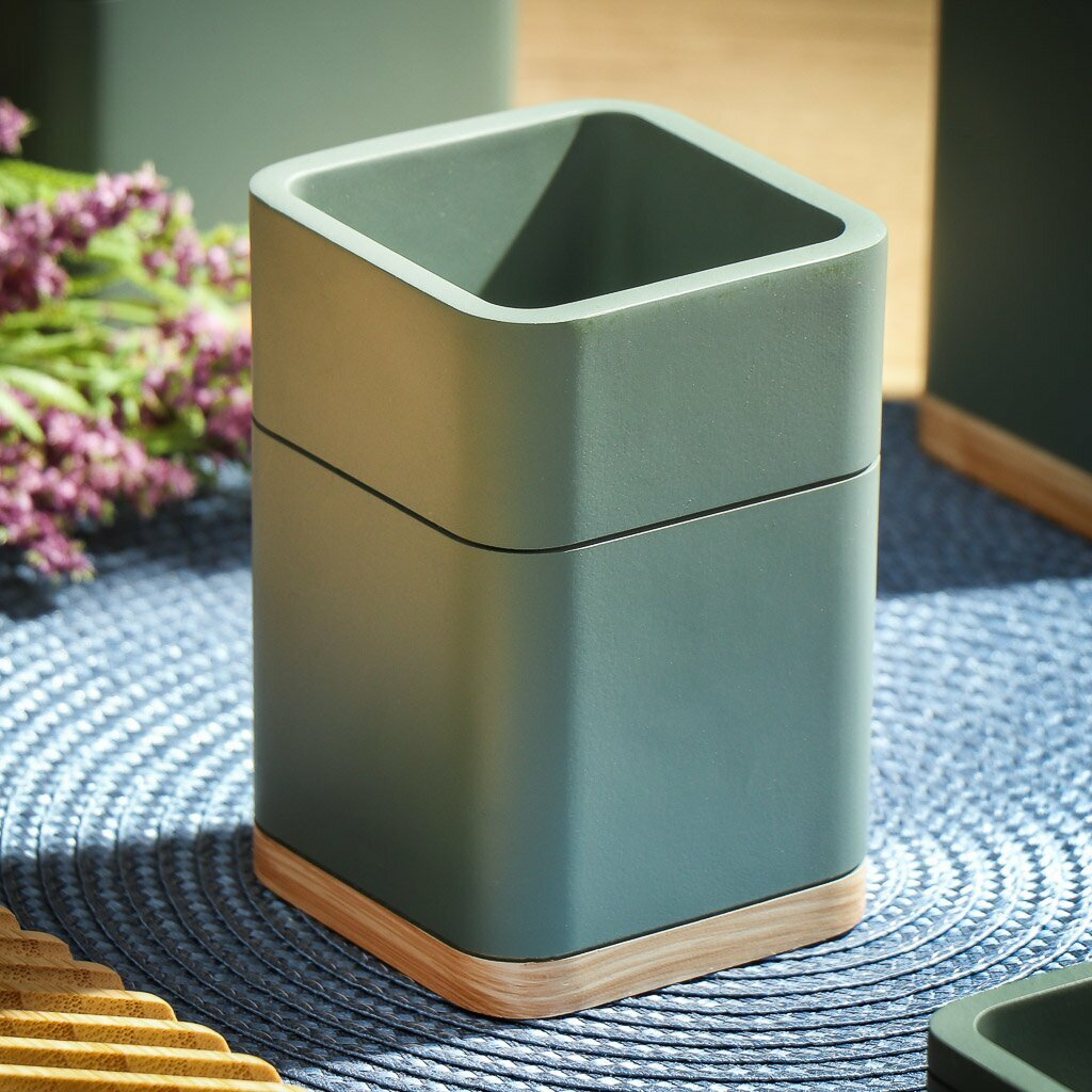 фото Стакан для зубных щеток, пластик, зеленый, RE1259BA-TB