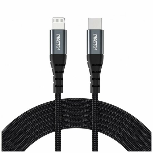 кабель choetech nylon braided cable mfi usb c to lightning 1 2 м цвет темно серый ip0039 CHOETECH Кабель Choetech Nylon Braided Cable MFi USB-C to Lightning 1.2 м Темно-серый IP0039