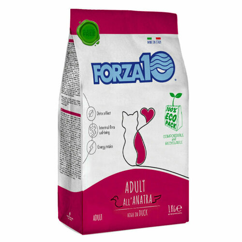 Forza10 Maintenance Adult Anatra сухой корм для взрослых кошек с уткой - 1 кг