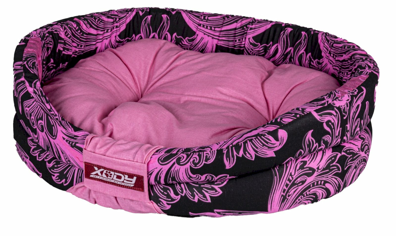 фото Лежак Бабочка (хлопок) розовый 52х46х13 см