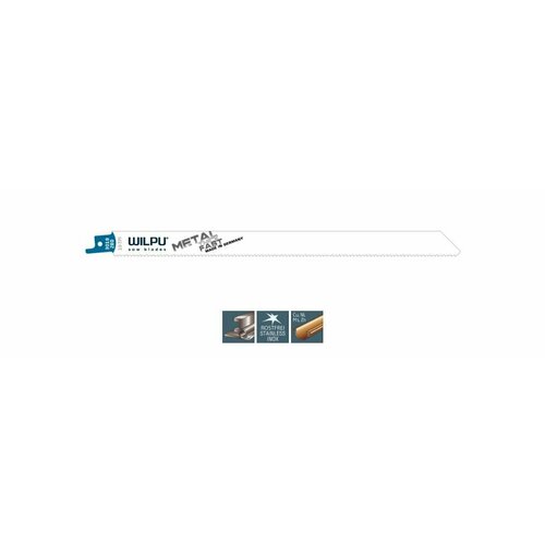 Полотно для сабельных пил WILPU 3018/280 (1/2) Арт.1482800005 для стали и нержавейки 3-12 мм, цветных металлов 5 шт/уп