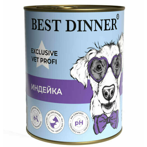 Best Dinner Exclusive Vet Profi Urinary Индейка консервы для собак - 340 г х 12 шт