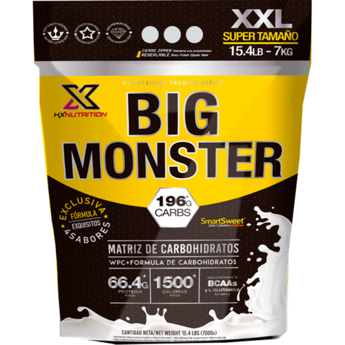 Гейнеры высокоуглеводные HX Nutrition Premium Big Monster Gainer (7000 г) Шоколад