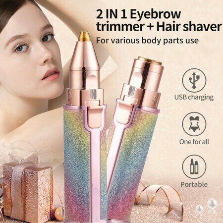 Эпилятор триммер для бровей 2 в 1 Eyebrow Trimmer BZ-203B - фотография № 4