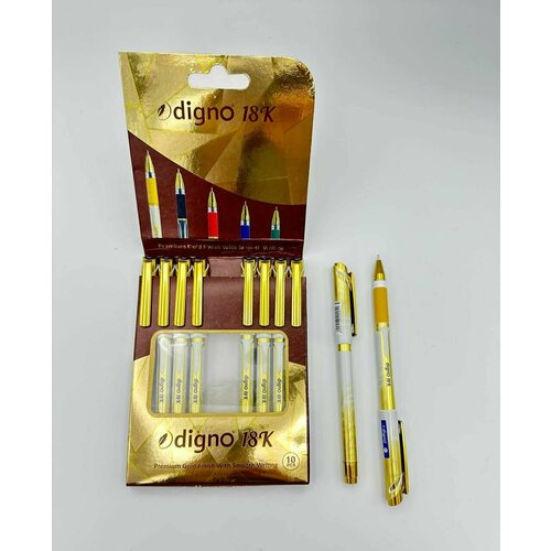 Набор шариковых ручек Digno 18k 10 штук цвет чернил- синий 07 мм 790₽