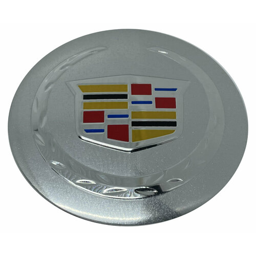 Наклейки на диски и колпаки Cadillac серебро d60