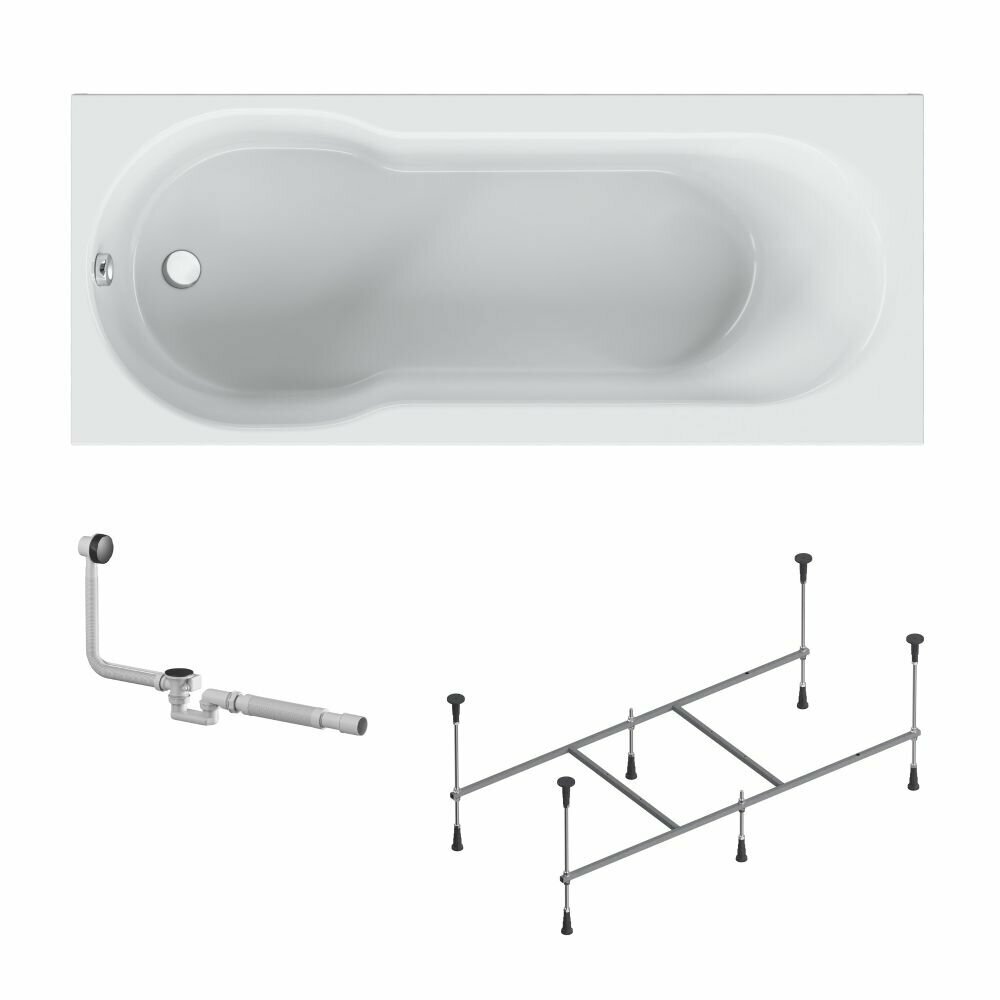 фото Ванна акриловая AM.PM X-Joy 170x70 3 в 1: ванна, каркас, слив-перелив, душевая и релакс зоны, литьевой акрил, вакуумная формовка, усиленный корпус