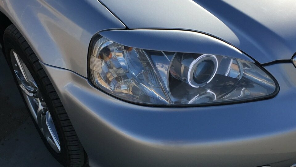 Реснички на фары для Honda Civic EK3 1998-2000 рестайлинг — фото 2