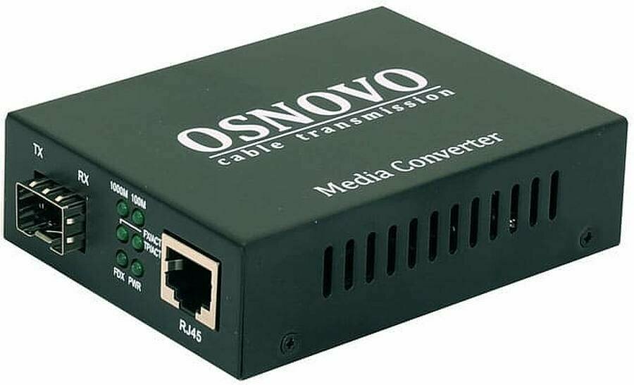 Конвертер RJ-45 OSNOVO OMC-1000-11X, черный