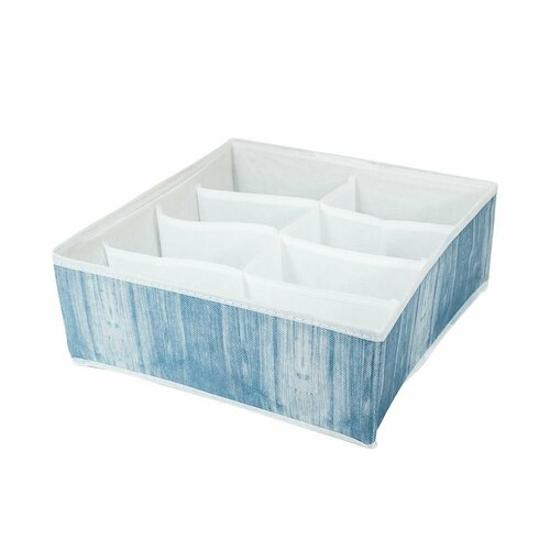 Органайзер для хранения без крышки 8 секций Джинс, 32*32*12 см