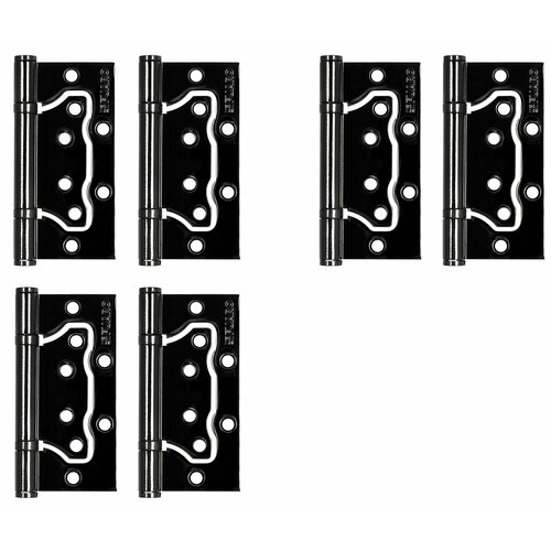 петля универсальная без врезки fuaro фуаро in4500w bl bn 500 2bb bl 100x2 5 черный глянец блистер комплект 21 штука Петля универсальная без врезки Fuaro (Фуаро) IN4500W-BL BN (500-2BB/BL 100x2,5), черный глянец, (комплект 6 штук)