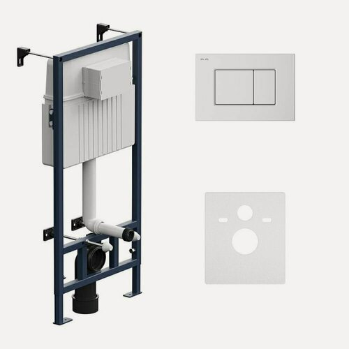 Изображение товара Инсталляция для подвесного унитаза AM.PM Jump, шумоизоляция, хром