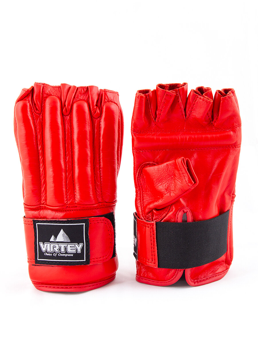 Перчатки снарядные Virtey PM04 M, красные /снарядные перчатки для бокса/перчатки тренировочные/перчатки спортивные