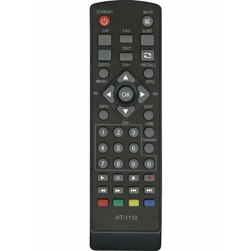 Пульт HT-1110 (REXANT RX-511) HOB1219 для ресивера Cadena пульт huayu ds 530hd ds 910hd dvb t2 для dvb t2 ресивера