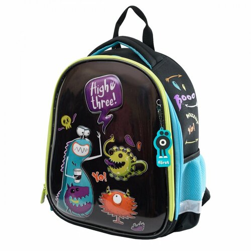 Ранец школьный Forst F-Glow Monster party 37x29,5x16см, 2 отделения, 2 кармана, анатомическая спинка (FT-RY-050603) тонкий женский рюкзак для учеников средней школы милый легкий вместительный ранец для учеников старшей школы