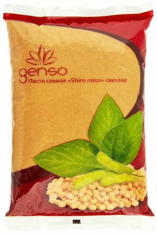 Паста соевая shiro miso светлая 1 кг GENSO, 2 шт