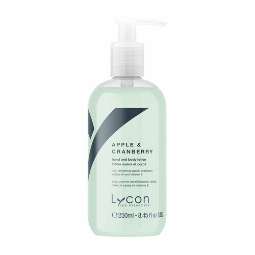 LYCON Лосьон для рук и тела Apple & Cranberry Hand & Body Lotion яблоко и клюква, 250 мл