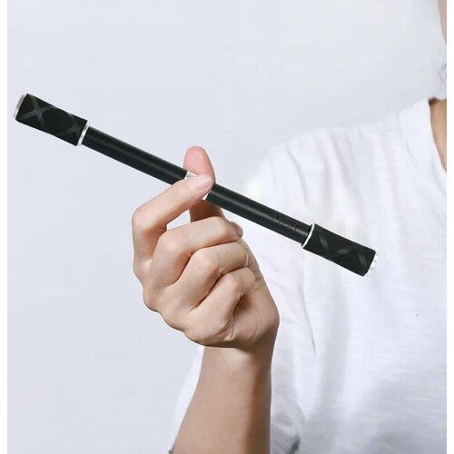 Ручка для penspinning, для пенспиннинга, трюковая ручка, черная/серебристая