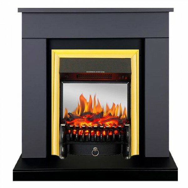 фото Электрокамин Royal Flame Bergen с очагом Fobos FX M Brass серый графит
