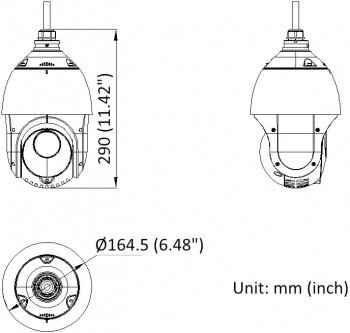 Видеокамера IP HiWatch 2Мп уличная поворотная с EXIR-подсветкой до 100м, с MD 2.0 - фото №3