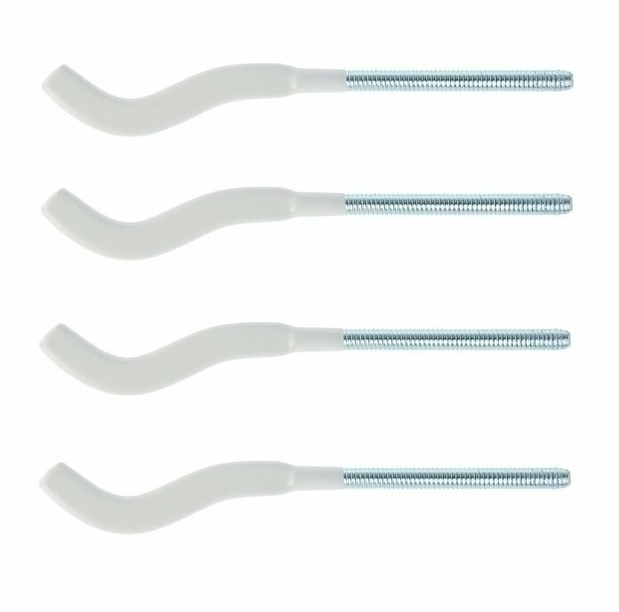 фото Кронштейн для радиатора обрезиненный анкерный белый GLOBAL 170 мм (набор 4 штуки)