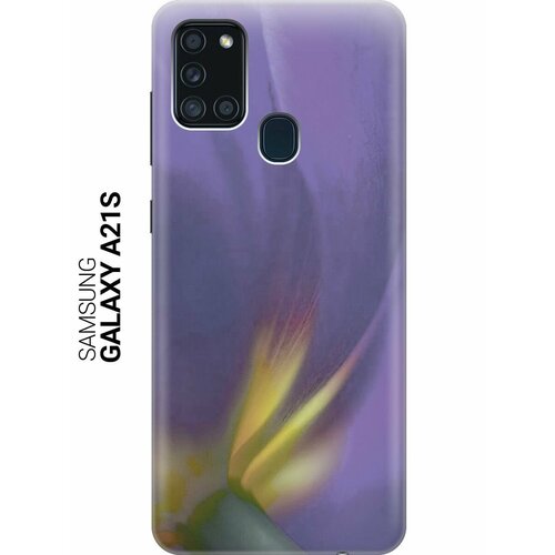 Силиконовый чехол на Samsung Galaxy A21s, Самсунг А21 эс с принтом Фиолетовая фиалка силиконовый чехол на samsung galaxy a21s самсунг а21 эс с принтом ласкающиеся кошечки