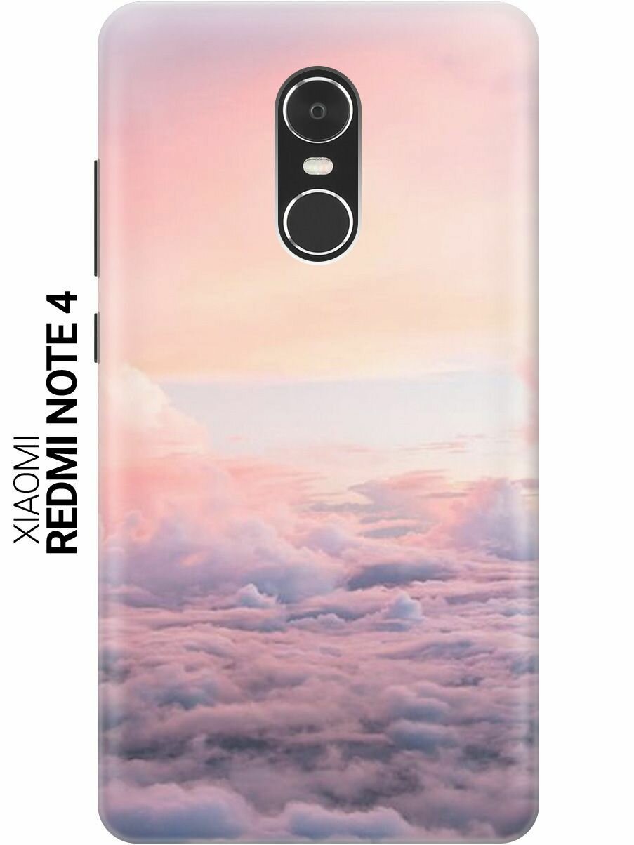 Силиконовый чехол на Xiaomi Redmi Note 4, Сяоми Редми Ноут 4 с принтом "Высоко над облаками"