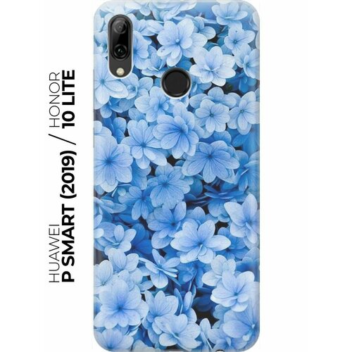 RE: PA Накладка Transparent для Huawei P Smart (2019) / Honor 10 Lite с принтом Голубые цветочки re pa накладка transparent для huawei p smart 2021 с принтом голубые цветочки