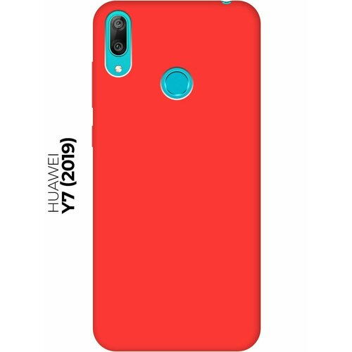 RE: PA Чехол - накладка Soft Sense для Huawei Y7 (2019) красный матовый soft touch силиконовый чехол на huawei y7 2019 хуавей у7 2019 с 3d принтом k heart черный