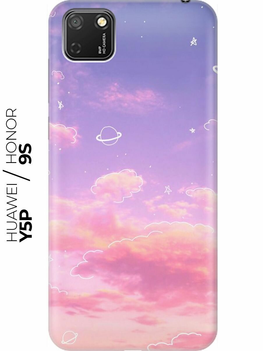 RE: PA Накладка Transparent для Huawei Y5p / Honor 9S с принтом "Розовое небо и космос"