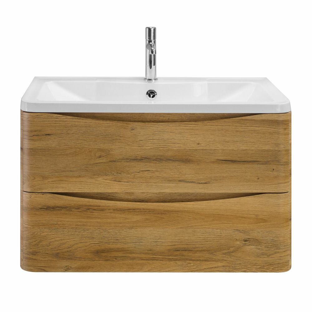 Тумба с раковиной подвесная BelBagno ACQUA 100 Rovere Rustico, раковина белая