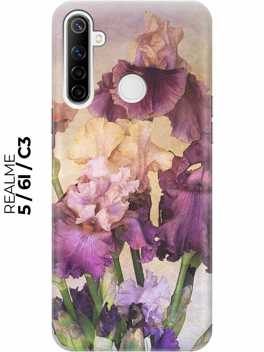 RE: PA Чехол - накладка ArtColor для realme 5 / 6i / C3 с принтом "Фиолетовые цветы"