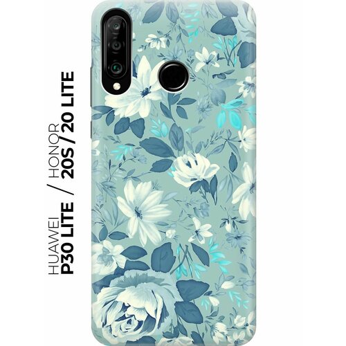 RE: PA Чехол - накладка ArtColor для Huawei P30 Lite / Honor 20S / Honor 20 Lite с принтом Цветы на голубом re pa чехол накладка artcolor для honor 10x lite с принтом цветы на голубом