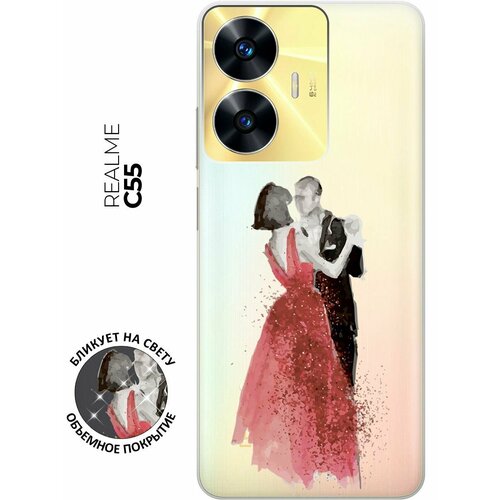 Силиконовый чехол с принтом Dancing Couple для Realme C55 / Рилми С55 силиконовый чехол с принтом gerberas для realme c55 рилми с55