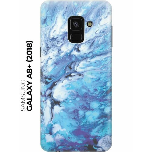 RE: PAЧехол - накладка ArtColor для Samsung Galaxy A8+ (2018) с принтом Синий мрамор пластиковый чехол зима 6 на samsung galaxy a8 2018 самсунг галакси а8 2018