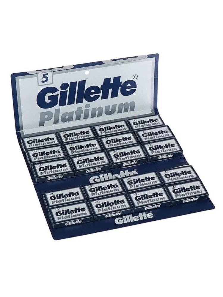Лезвия для Т-образного станка Gillette Platinum, 100 шт.