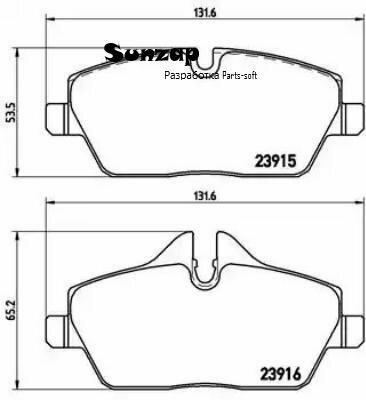 BREMBO P06034 Колодки передние BREMBO P06034