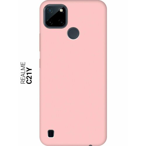 Силиконовый чехол на Realme C21Y, Рилми С21у Silky Touch Premium розовый силиконовый чехол на realme c21y рилми с21у silky touch premium с принтом cats светло розовый