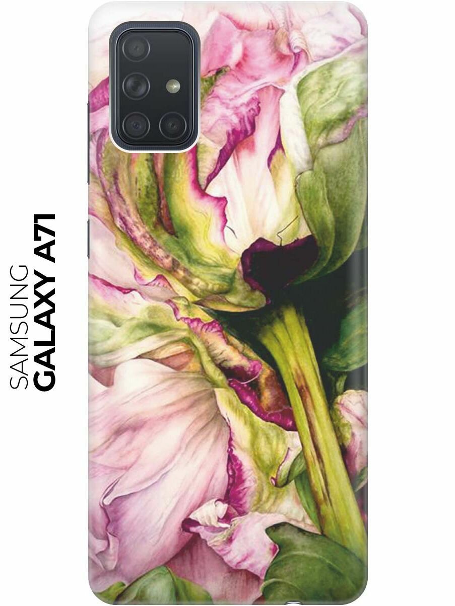 Чехол - накладка ArtColor для Samsung Galaxy A71 с принтом "Нежность цветка"