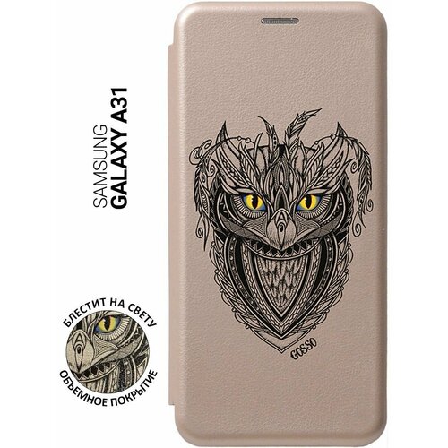 Чехол-книжка Book Art Jack для Samsung Galaxy A31 с принтом Grand Owl золотой чехол книжка на samsung galaxy a04 самсунг а04 с 3d принтом grand owl золотой