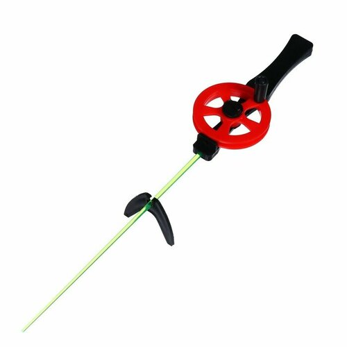 фото Удочка зимняя "профи" уп-3, ручка пластик, цвет красный три кита