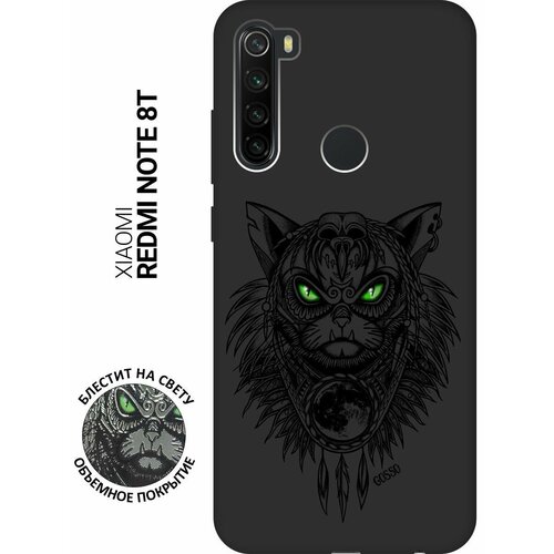 Ультратонкая защитная накладка Soft Touch для Xiaomi Redmi Note 8T с принтом Shaman Cat черная ультратонкая защитная накладка soft touch для xiaomi redmi 9a с принтом shaman cat черная