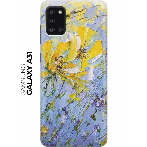 Чехол - накладка ArtColor для Samsung Galaxy A31 с принтом Желтое на синем чехол накладка artcolor для samsung galaxy note 20 с принтом желтое на синем