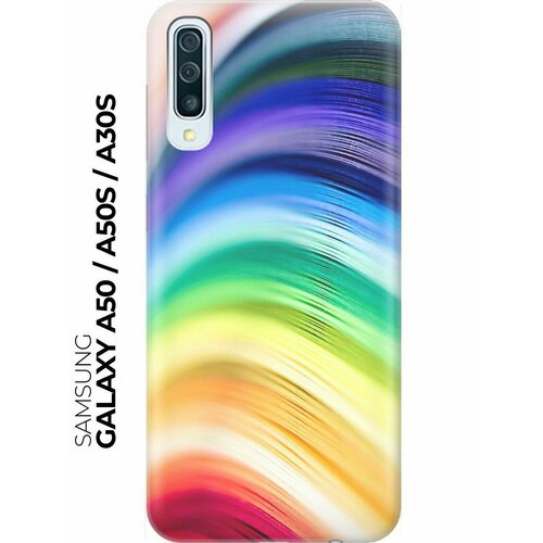 RE: PA Накладка Transparent для Samsung Galaxy A50 / A50s / A30s с принтом Разноцветные нити силиконовый чехол разноцветные доски на samsung galaxy a50 a50s a30s самсунг а50 а30 эс а50 эс