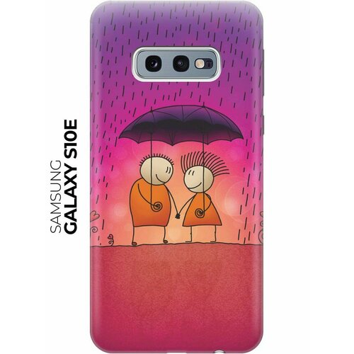 Чехол - накладка ArtColor для Samsung Galaxy S10e с принтом Парочка под дождем чехол накладка artcolor для xiaomi mi 10t с принтом парочка под дождем