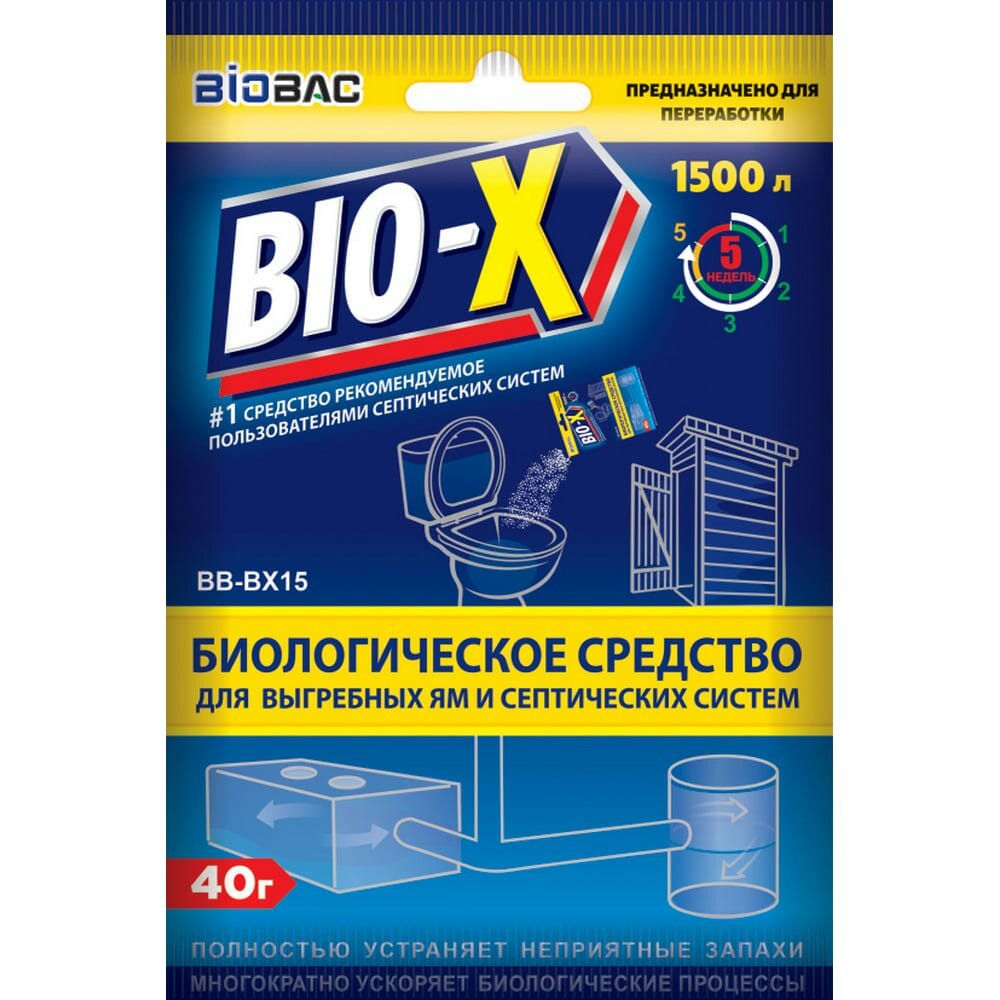 Biobac Средство для выгребных ям и септических систем, 40 г - фотография № 5