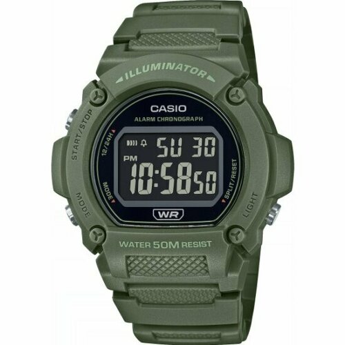 Наручные часы CASIO Collection W-219HC-3B, зеленый