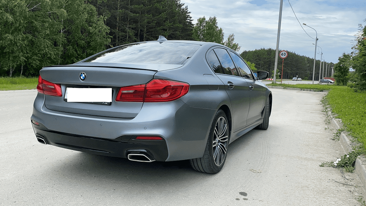Спойлер на багажник для BMW 5-ой серии G30, G31, F90 от версии M5 черный мат — фото 2